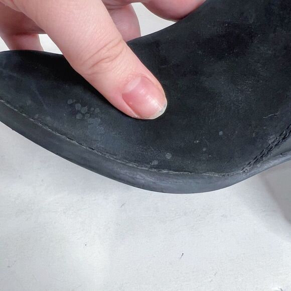 Steve Madden Wantagh Black Leather Suede Booties Ankle Boots Size 9 - Picture 10 of 13